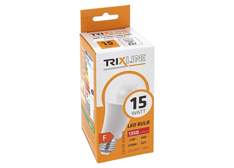 LED žiarovka Trixline 15W 1350lm E27 A65 teplá biela