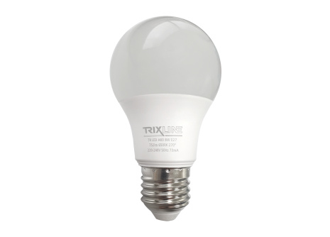 LED žiarovka 8W 752lm E27 A60 studená biela Trixline