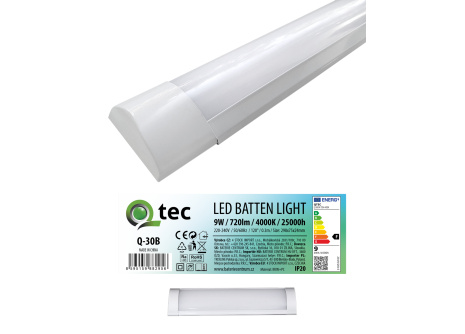 Q-30B 9W LED BATTEN LIGHT podlinkové svetlo - biele QTEC