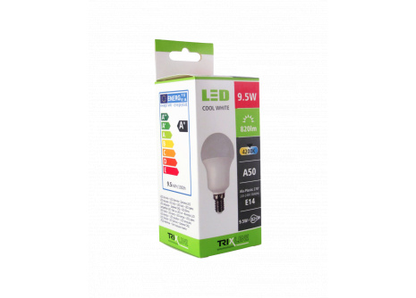 LED žiarovka TRIXLINE 9,5W E14 A50 neutrálna biela