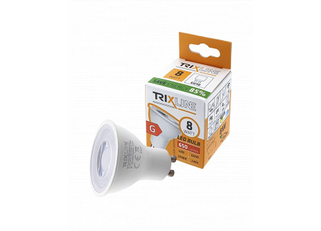 LED žiarovka Trixline 8W GU10 650 lm teplá biela