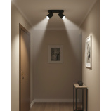 Q-03AD Stropné bodové svetlo 2xGU10 čierne QTEC