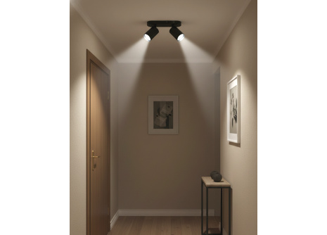 Q-03AD Stropné bodové svetlo 2xGU10 čierne QTEC Q-03AD Stropné bodové svetlo 2xGU10 čierne QTEC