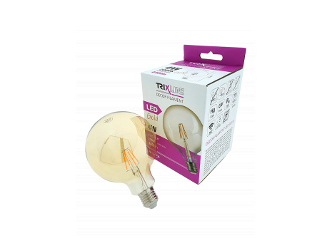 Dekoračná LED žiarovka FILAMENT Trixline 4W G-125 E27 GOLD 