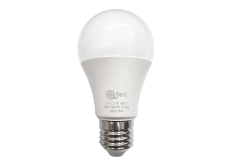 LED žiarovka Qtec 11W 990lm A60 E27 2700K