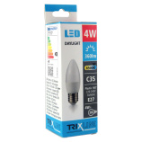 LED žiarovka Trixline 4W E27 C35 denné svetlo