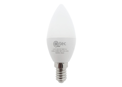 LED žiarovka Qtec 5W C37 E14 4200K