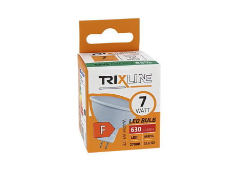 LED žiarovka Trixline 7W 630lm MR16 teplá biela