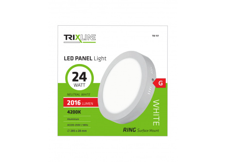 LED panel TRIXLINE TR 117 24W, kruhový prisadený 4200K