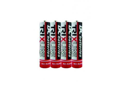 Zinkochloridová 1,5V mikrotužková batéria TRIXLINE BCR03/4P