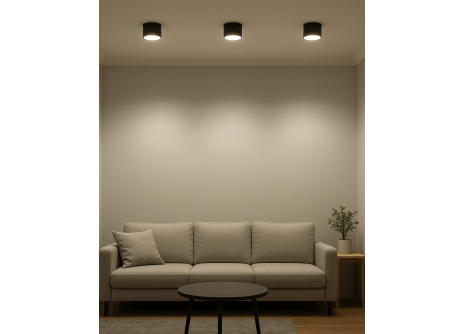 Q-12AD LED Stropné bodové svetlo 3CCT čierne QTEC Q-12AD LED Stropné bodové svetlo 3CCT čierne QTEC