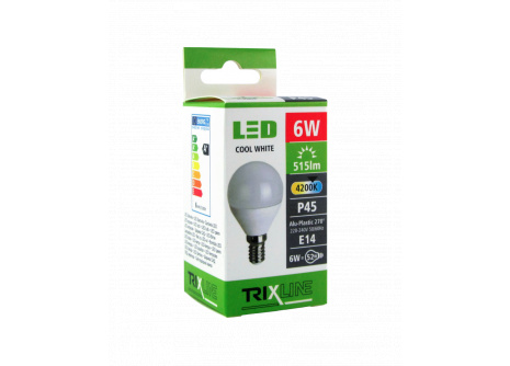 LED žiarovka BC TR 6W E14 P45 studená biela