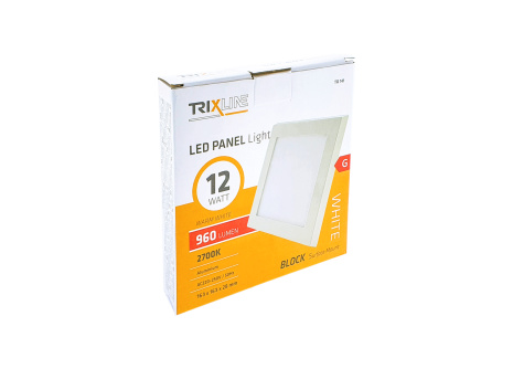 Podhľadové LED svietidlo TRIXLINE – prisadené štvorcové 12W teplá biela