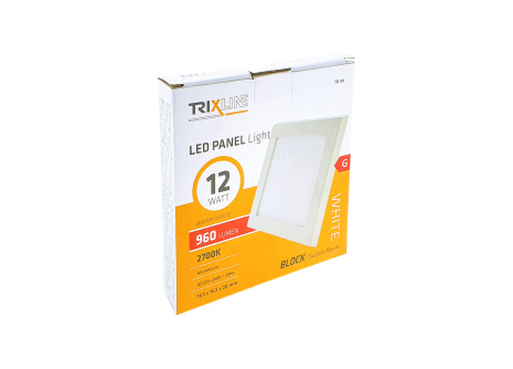 LED panel TRIXLINE TR 141 12W, štvorcový prisadený 2700K