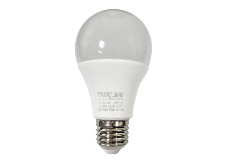 LED žiarovka 12W 1128lm E27 A60 studená biela Trixline