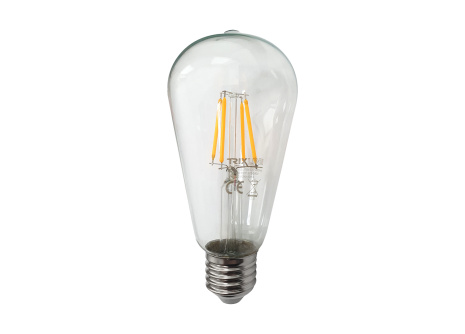 Dekoračná LED žiarovka FILAMENT 4W 480lm ST64 E27 teplá biela Trixline
