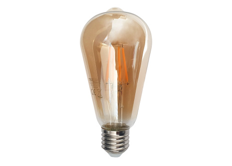 Dekoračná LED žiarovka - Gold FILAMENT 4W 440lm ST64 E27 teplá biela Trixline