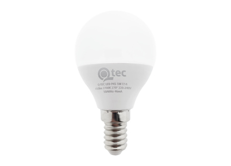 LED žiarovka Qtec 5W P45 E14 2700K