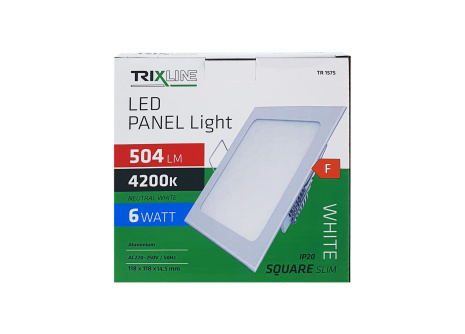 LED panel TRIXLINE TR 157S 6W, čtvercový vestavný 4200K