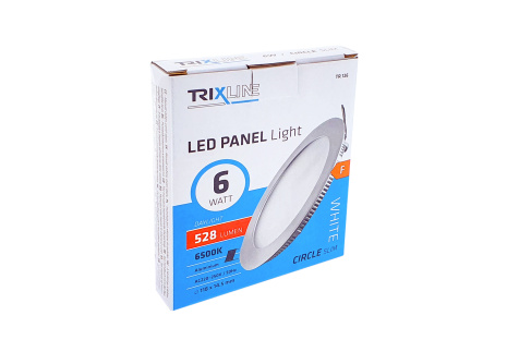 LED panel TRIXLINE TR 126 6W, kruhový vstavaný 6500K