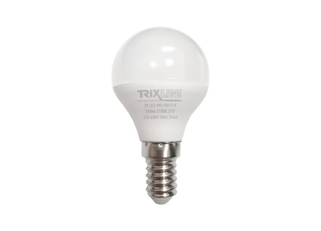 LED žiarovka Trixline 6W 540lm E14 P45 teplá biela