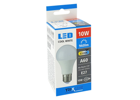 LED žiarovka 10W E27 A60 studená biela