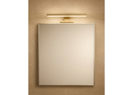 Q-306 LED 5W/400lm/4000K zrkadlové svetlo 30cm - matné zlaté QTEC
