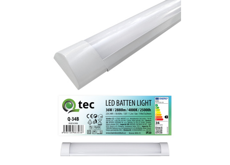 Q-34B 36W LED BATTEN LIGHT podlinkové svetlo - biele QTEC