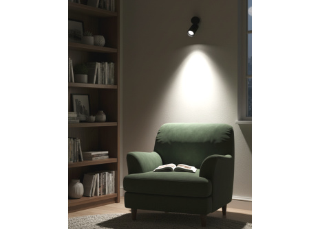 Q-01AD Stropné bodové svetlo 1xGU10 čierne QTEC