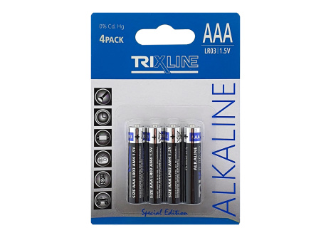Alkalická mikrotužková 1,5V batéria BCRL03/4BP TRIXLINE 