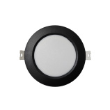 Q-51M LED panel 6W 660lm 4000K čierny - kruhový vstavaný Qtec