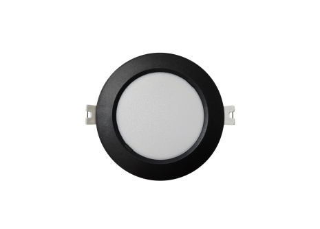Q-51M LED panel 6W 660lm 4000K čierny - kruhový vstavaný Qtec