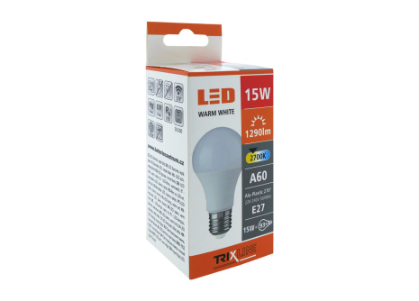 LED žiarovka BC TR 15W E27 A60 teplá biela