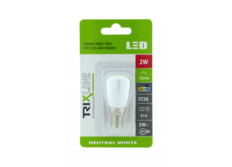 LED žiarovka Trixline 2W E14 ST26 neutrálna biela