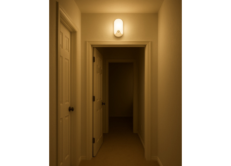 Q-180AD LED 18W/1440lm/4000K nástenné, senzorové, oválne svetlo - biele QTEC