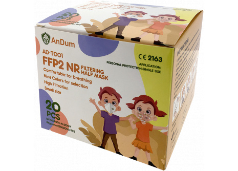 Respirátor detský  FFP2  AD-T001/ XS White Colour