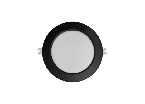 Q-52M LED panel 12W 1200lm 4000K čierny - kruhový vstavaný Qtec