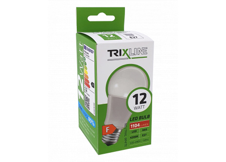 LED žiarovka Trixline 12W 1104lm E27 A60 neutrálna biela