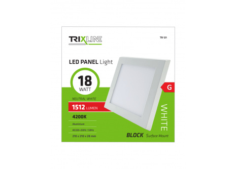 LED panel TRIXLINE TR 121 18W, štvorcový prisadený 4200K