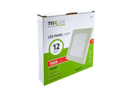 Podhľadové LED svietidlo TRIXLINE – prisadené štvorcové 12W neutrálna biela