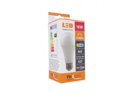 LED žiarovka 18W A65 E27 teplá biela
