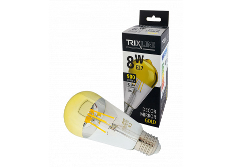 LED žiarovka Trixline DECOR MIRROR ST64, 8W GOLD