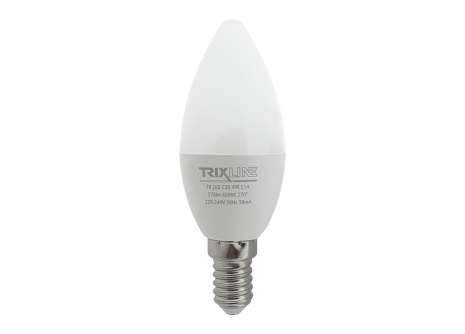 LED žiarovka Trixline 4W 376lm E14 C35 studená biela