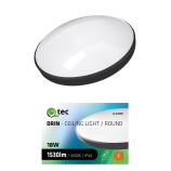 Led svietidlo QTEC Q-235CP 18W 4000K ø30cm/kruhové čierne