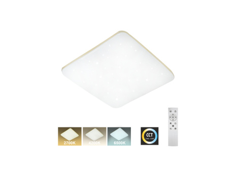 LED stropné svietidlo TR-614S - MANA 36W 3420lm 43x43cm CCT + ovládač Trixline