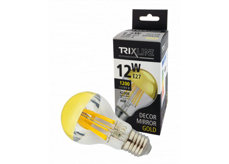 LED žiarovka Trixline DECOR MIRROR A60, 12W GOLD