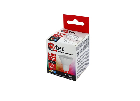 LED žiarovka QTEC 5W GU10 teplá biela