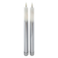 Dlhé LED sviečky - bielo-strieborná, 2ks HOME DECOR HD-117 Dlhé LED sviečky - bielo-strieborná, 2ks HOME DECOR HD-117