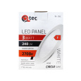 LED panel Qtec Q-216C 3W, kruhový vstavaný 2700K