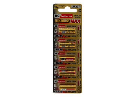 BC batteries alkalická batéria LR23A 12V 55mAh / 5ks BLISTER